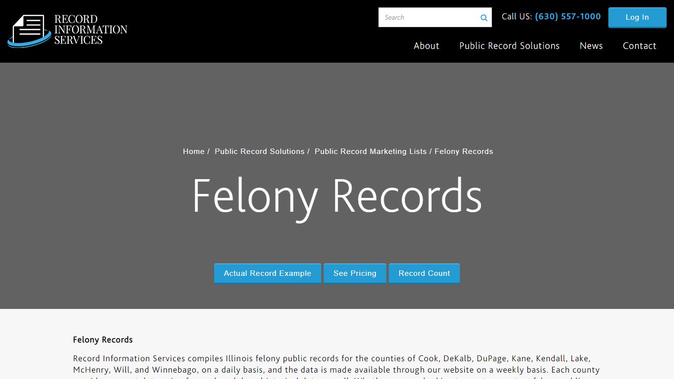 Felony Records - Public Record
